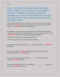 CEPA Exam Prep: Questions and Answers for Certified Exit Planning Advisor