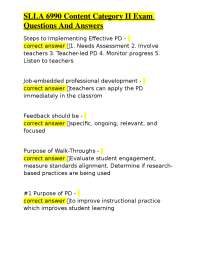 SLLA 6990 Exam Prep: Questions and Answers on Educational Leadership and Assessment