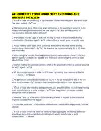 ACI Concrete Testing: Study Guide Q&A 2025/2026