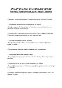 ENGLISH GRAMMER QUESTIONS AND VERIFIED ANSWERS ALREADY GRADED A+ RECENT UPDATE.