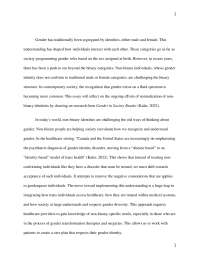Gender Studies Final Essay