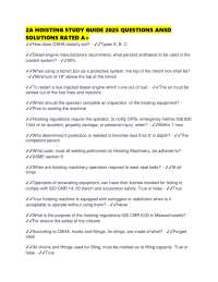 Hoisting and Excavation Safety: OSHA & Massachusetts Regulations Study Guide