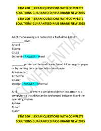 Computer Hardware and Networking Exam Questions