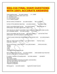 NSG-316 FINAL EXAM QUESTIONS WITH 100% ACCURATE ANSWERS