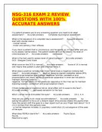 NSG-316 EXAM 2 REVIEW QUESTIONS WITH 100% ACCURATE ANSWERS