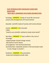 Sociology Exam Prep: Key Concepts & Theories