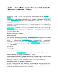 Criminal Justice Statistics Exam Study Guide: Leadership, Communication, and Ethics