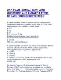 CSO EXAM (ACTUAL 2025) WITH QUESTIONS AND ANSWER LATEST UPDATE PROFESSOR VERIFIED