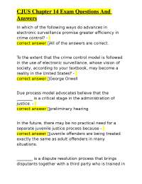 CJUS Chapter 14: Exam Q&A on Crime Control and Due Process