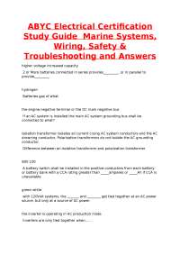 ABYC Electrical Certification Study Guide Marine Systems, Wiring, Safety & Troubleshootin