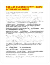 AGB 435 QUESTIONS WITH 100% ACCURATE ANSWERS