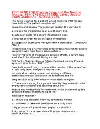 TEST BANK FOR Pharmacology and the Nursing Process ISBN: 978-0323529495 Latest Update Exa