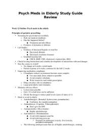 Psychotropic Medications in the Elderly: A Comprehensive Study Guide