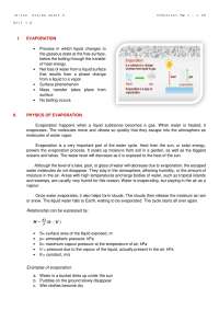 Understanding Evaporation: Processes, Factors, and Measurement Methods