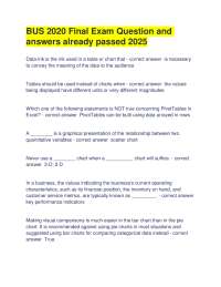BUS 2020 Final Exam Question and answers already passed 2025