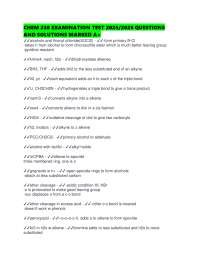 CHEM 238 EXAMINATION TEST 2025/2026 QUESTIONS AND SOLUTIONS MARKED A+