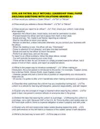 CIVIL AIR PATROL BILLY MITCHELL LEADERSHIP EXAM 2025/2026 QUESTIONS WITH SOLUTIONS GRADED