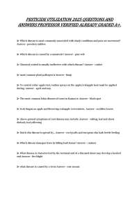 PESTICIDE UTILIZATION 2025 QUESTIONS AND ANSWERS PROFESSOR VERIFIED ALREADY GRADED A+.