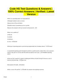 CodeHS Operating Systems Test (2025/2026) | Verified | Exam-Ready File