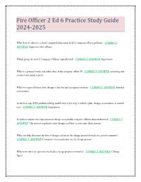 Fire Officer 2 Ed 6 Practice Study Guide 2024-2025
