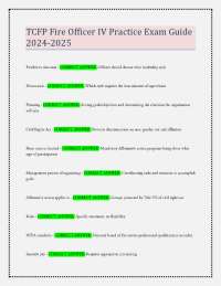 TCFP Fire Officer IV Practice Exam Guide 2024-2025