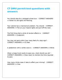 Driver's Permit Test Questions and Answers: Practice for Success