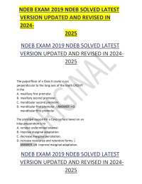 NDEB Exam 2019 Solved Questions: Updated 2024-2025