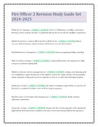 Fire Officer 2 Revision Study Guide Set 2024-2025