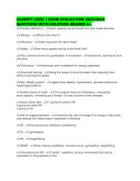 CROSSFIT LEVEL 1 EXAM EVALUATION 2025/2026 QUESTIONS WITH SOLUTION GRADED A+
