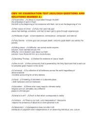 CWV 101 EXAMINATION TEST 2025/2026 QUESTIONS AND SOLUTIONS MARKED A+