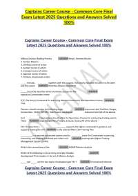 Captains Career Course Exam 2025: Questions and Answers