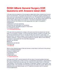 ROSH QBank General Surgery EOR Questions with Answers latest 2025