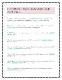 Fire Officer II State Exam Study Guide 2024-2025