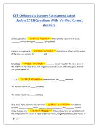 Orthopedic Surgery Assessment: Key Concepts and Verified Answers