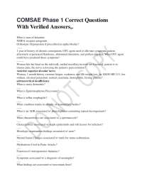 COMSAE Phase 1 Correct Questions With Verified Answers,.