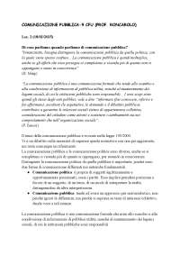 Appunti lezioni completi comunicazione pubblica -Prof.ssa Roncarolo