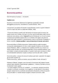 economia politica UNIPR