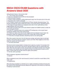 NSCA CSCS EXAM Questions with Answers latest 2025