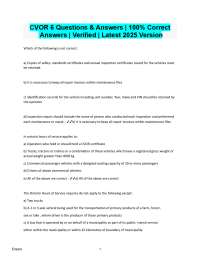 CVOR Exam Questions and Answers: Ontario Transportation Regulations