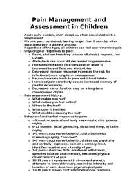 Pediatric Pain Management and Assessment: A Comprehensive Guide