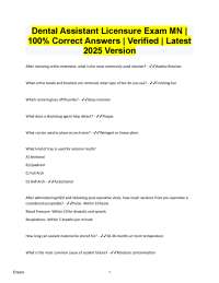 Dental Assistant Licensure Exam Prep: Q&A Guide for 2025
