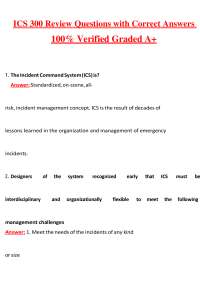 ICS 300 Review Questions with Correct Answers Pass the Exam, 100% Verified (2025 / 2026)