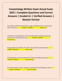 Cosmetology Exam Prep 2025: Questions and Answers for Success