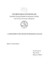 Il sistema pensionistico italiano