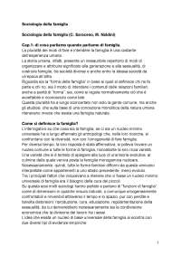 Sociologia della famiglia-Naldini (riassunto libro)