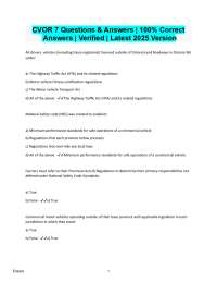 CVOR Exam Prep: Questions and Answers for Commercial Vehicle Regulations