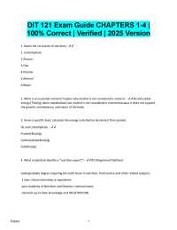Nutrition Exam Guide: Chapters 1-4 | 100% Correct | Verified