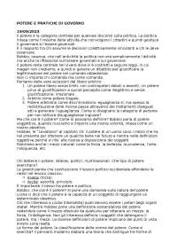 Potere e pratiche di governo - appunti lezioni completi (Cuono)