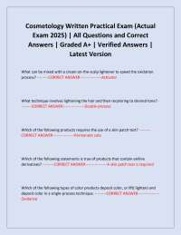 Cosmetology Practical Exam 2025: Questions and Answers for Hair Coloring and Styling