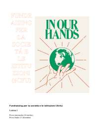 Fundraising per le società e le istituzioni-appunti completi delle lezioni